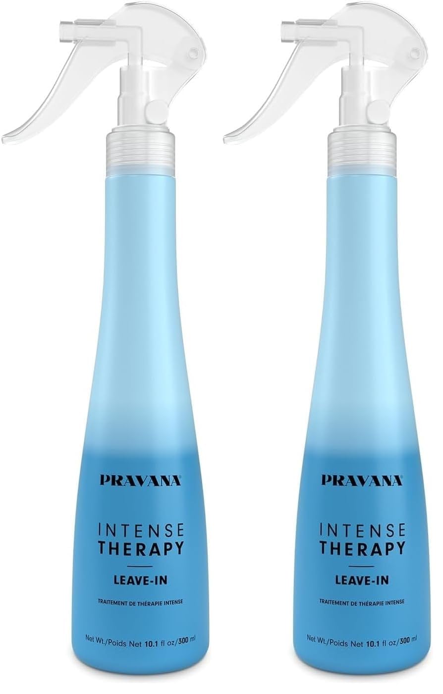 HotPRAVANA Intense Therapy Leave-In Conditioner Spray Treatment & Detangler | Instantly Detangles & Hydrates | Equalizes Hair Porosity | For All Hair Types | Strengthens & Softens Hair