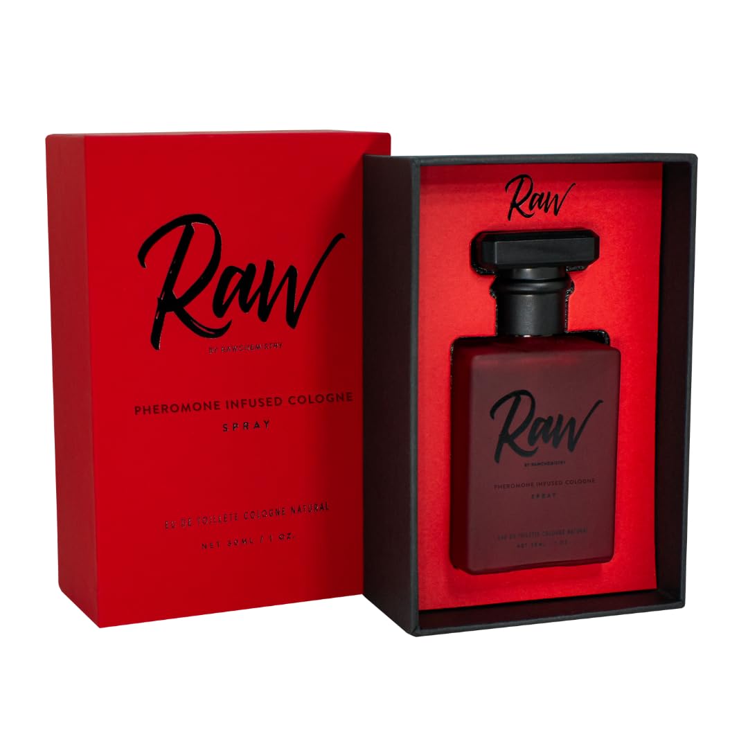 Hot Pheromone Infused Cologne for Men - Raw 1 oz Mens Spray by RawChemistry | Premium Mens Cologne, Long Lasting Perfume for Men, Signature Fragrances, Concentrated Perfume Oil, Daily Use, 1 Oz
