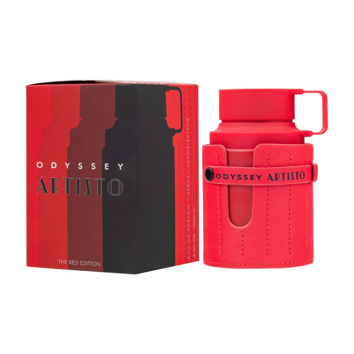 Hot Armaf Odyssey Artisto The Red Edition – Woody, Sweet, Tropical, Warm Spicy – Eau de Parfum Spray Long-Lasting Fragrance for Unisex, 3.40 Ounce / 100 ml