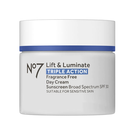 HotNo7 Lift & Luminate Triple Action Face Cream - Fragrance Free Face Moisturizer with SPF 30 - Formulated with Anti Aging Collagen Peptides & Brightening Complex (1.69 Oz)
