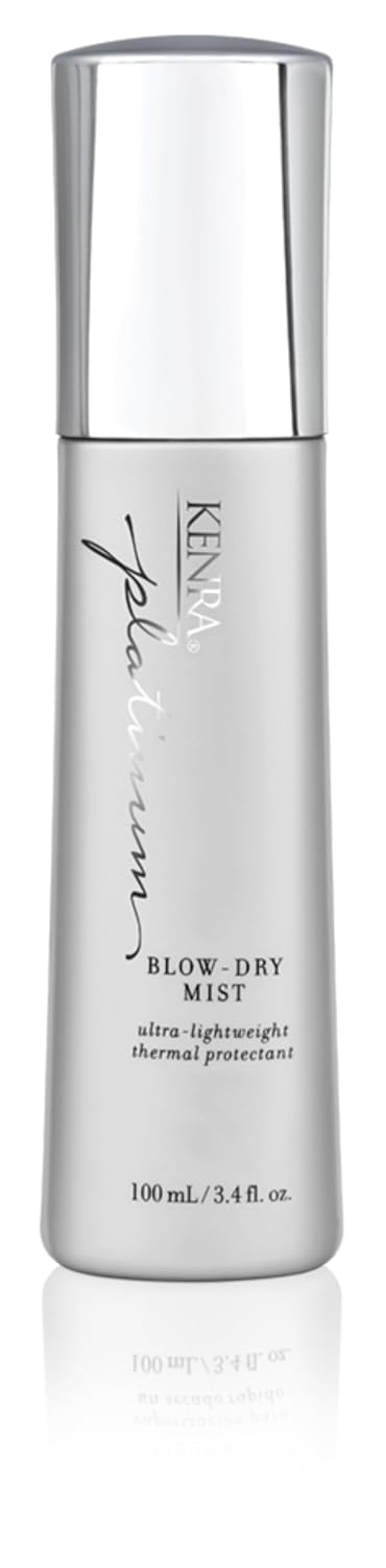 HotKenra Platinum Blow-Dry Mist | Ultra-Lightweight Thermal Protectant | Detangles, Smooths, & Softens | Eliminates Frizz & Resists Humidity | Fine To Medium Hair