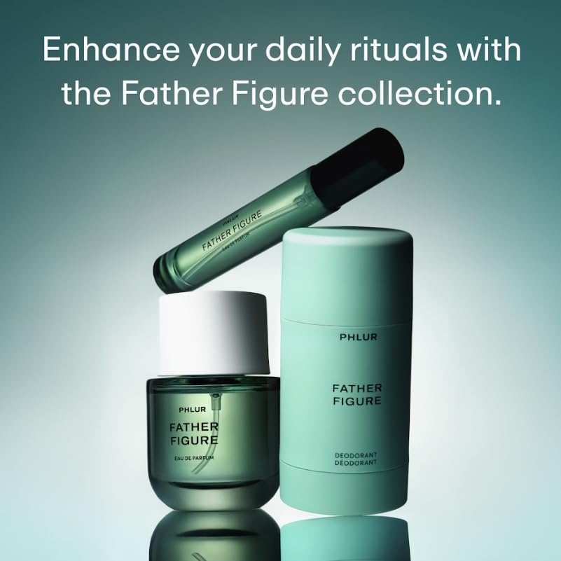 Hot PHLUR Father Figure Perfume for Women & Men, 9.5 mL | Fig & Vanilla Eau de Parfum, Fresh Green Fragrance with Waterlily, Cassis, Jasmine, Skin Musk & Sandalwood