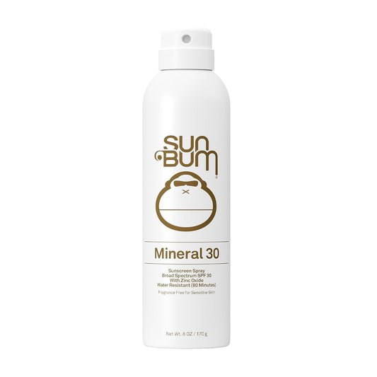 HotSun Bum Mineral SPF 30 Sunscreen Body Spray - NEW FORMULA 2026 Water-Resistant Broad Spectrum Moisturizing Sunscreen with Vitamin E - Hawaii 104 Act Compliant (Without Octinoxate & Oxybenzone) - 6 oz