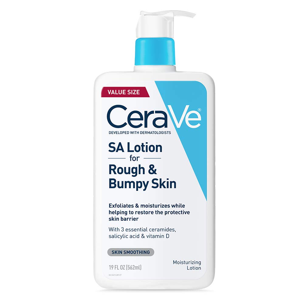 HotCeraVe SA Lotion for Rough & Bumpy Skin, Vitamin D, Hyaluronic Acid, Lactic Acid & Salicylic Acid Lotion, Fragrance Free & Allergy Tested, 8 Ounce