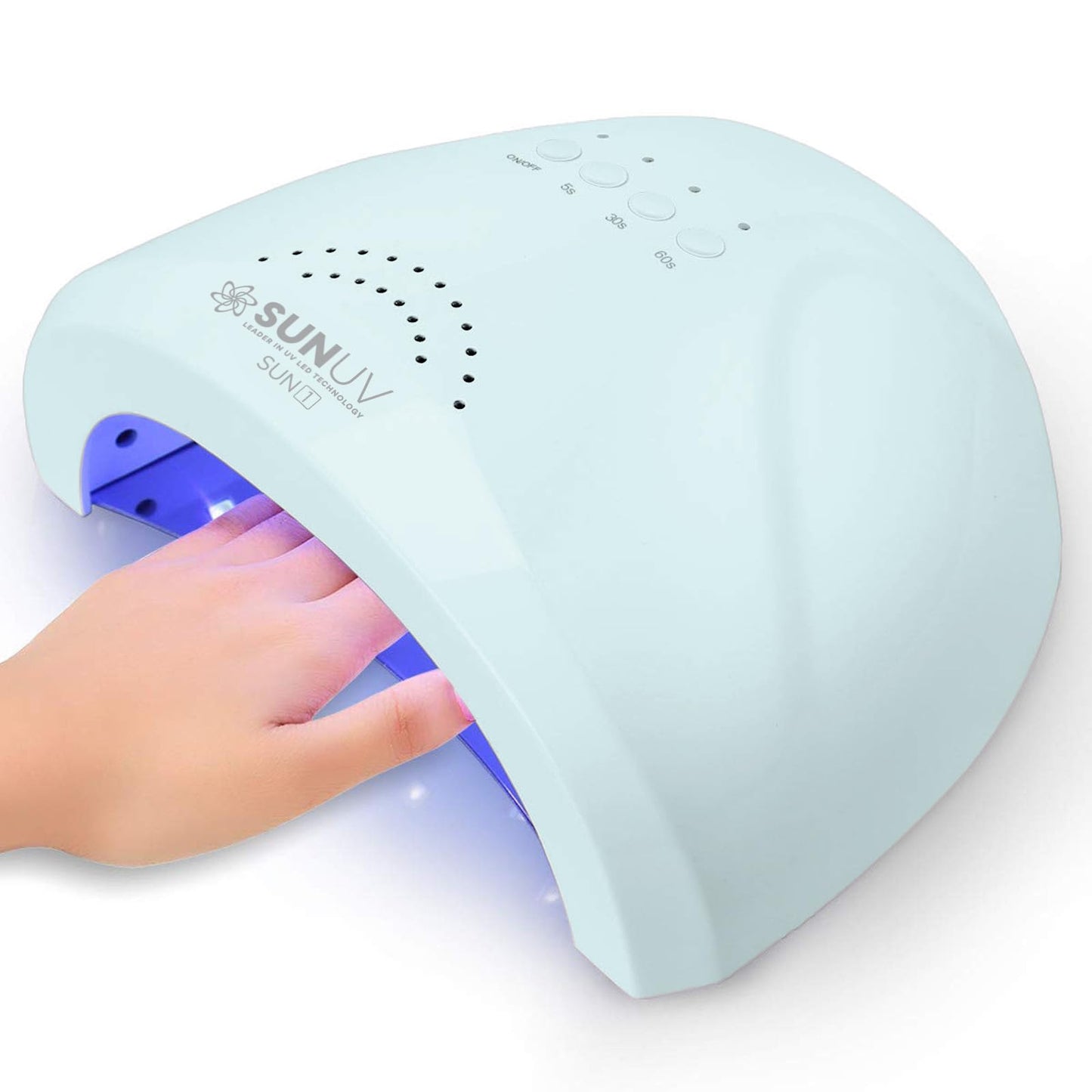 HotSUNUV UV LED Nail Lamp, Gel Light for Nail Polish UV Dryer with 3 Timers SUNone White