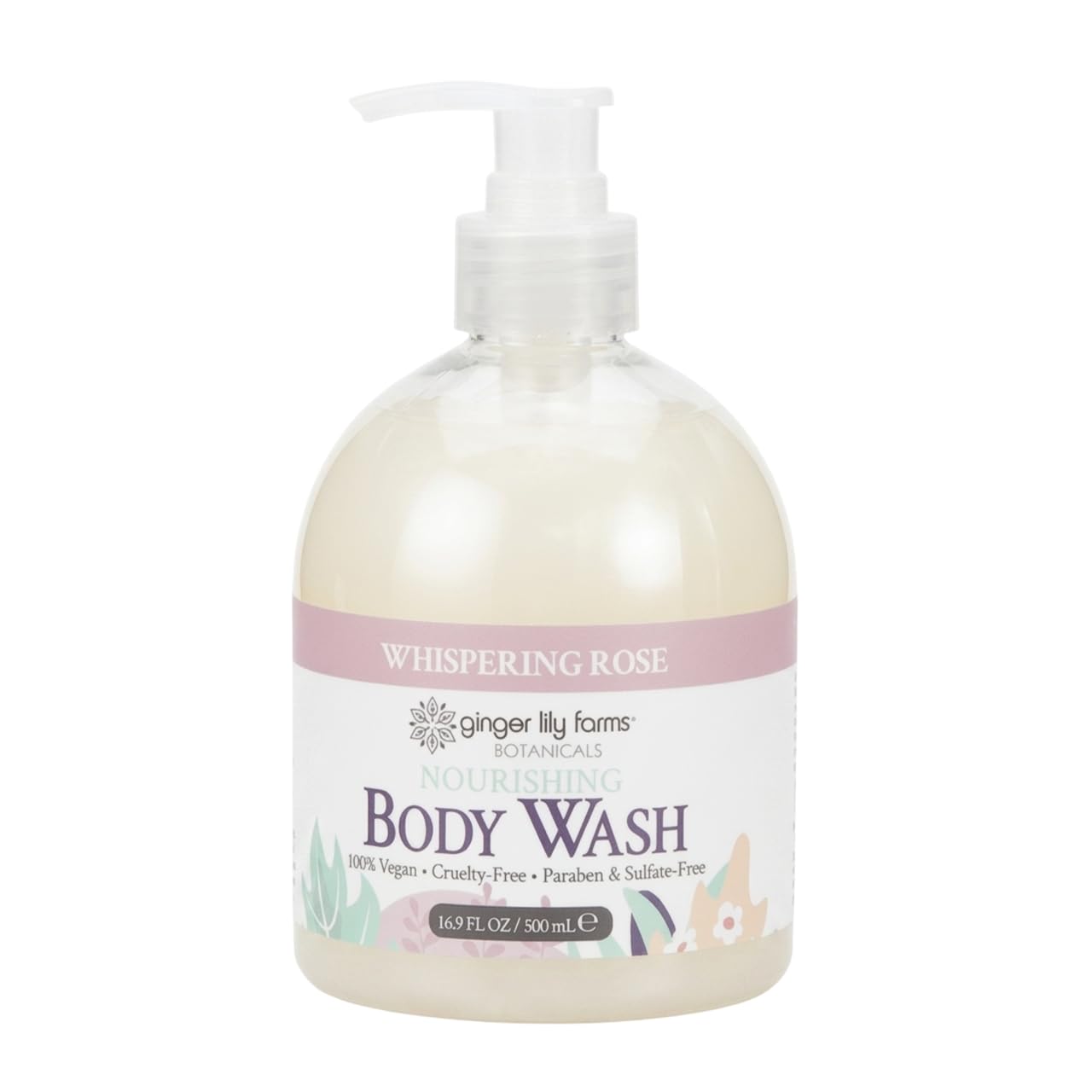 HotGinger Lily Farms Botanicals Nourishing Body Wash, Island Tranquility, 100% Vegan & Cruelty-Free, Green Tea Lemongrass Scent, 1 Gallon Refill (128 fl. oz.)