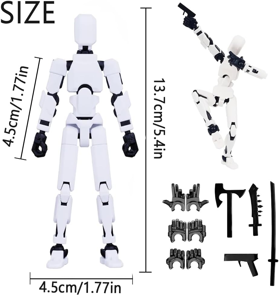 Hot 2026 New Assembly Completed-Titan 13 Action Figure,Dummy Robot 13 Action Figures Set,3D Printed Multi-Jointed Action Figures,Nova 13 Action Figure for Collectors Desktop Decorations (5pcs)