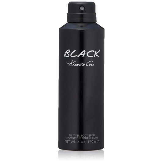 HotKenneth Cole Black All Over Body Spray for Men, Aromatic Woody Fragrance, Notes of Watermint, Mandarin, Cedar, and Musk, Long-Lasting Cologne, 6.0 Fl. Oz