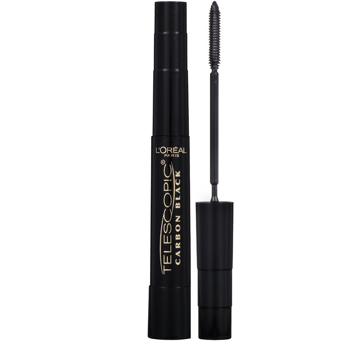 HotL’Oreal Paris Makeup Original Telescopic Mascara, Separating Mascara Volume and Length Formula, Washable, Blackest Black, 0.27 Fl Oz., 1 Count