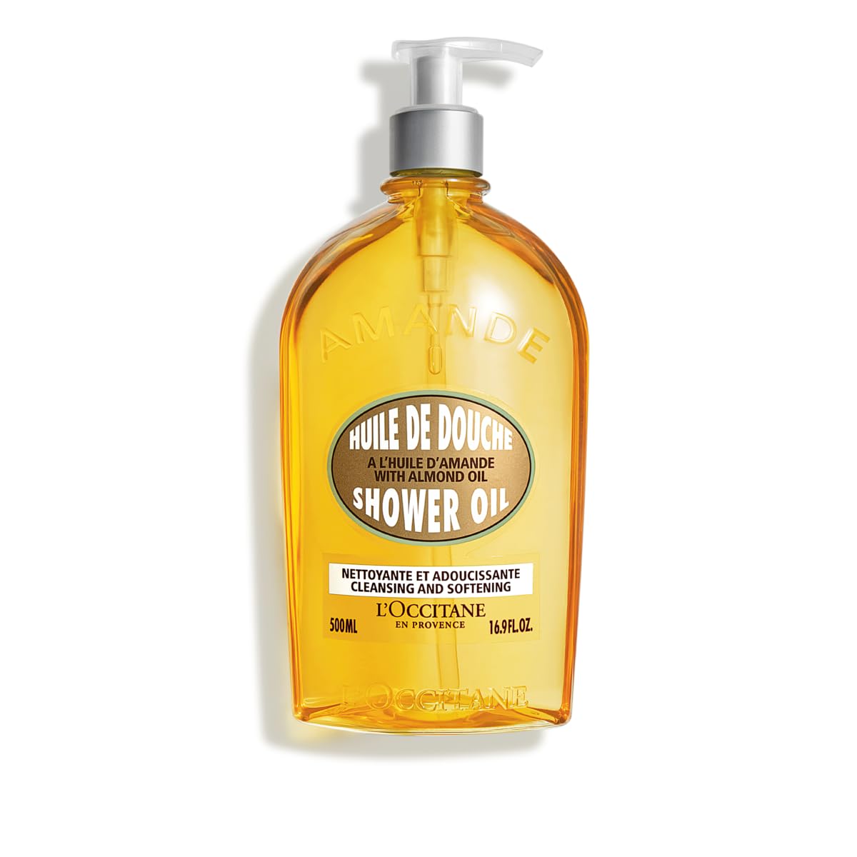 HotL'OCCITANE Cleansing & Softening Almond Shower Oil, Body Wash & Shaving Base Purifies & Smooths Without Drying Skin, Milky Lather, Nourishing Skincare