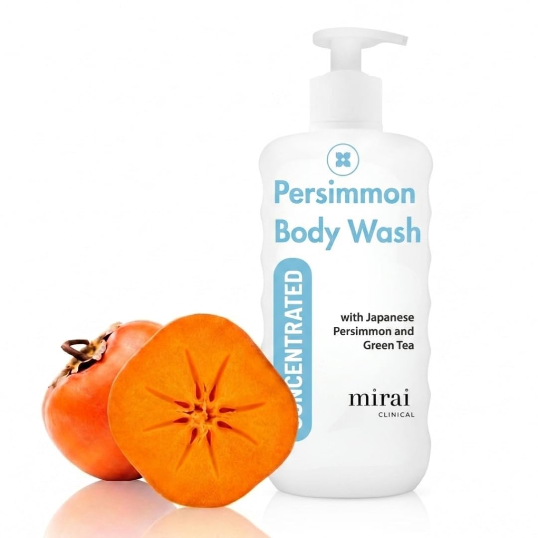 HotMirai Clinical Persimmon Body Wash for Old People Smell, Nonenal® Solution | Moisturising Body Wash for Strong Body Odor, Japanese Persimmon and Green Tea Extracts, For Men and Women, 9.29 Fl oz
