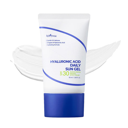 HotISNTREE Hyaluronic Acid Daily Sun Gel SPF 30 | Korean Face Sunscreen with Hyaluronic Acid | Lightweight, Moisturizing Daily Sunscreen, No White Cast, 1.69 fl oz
