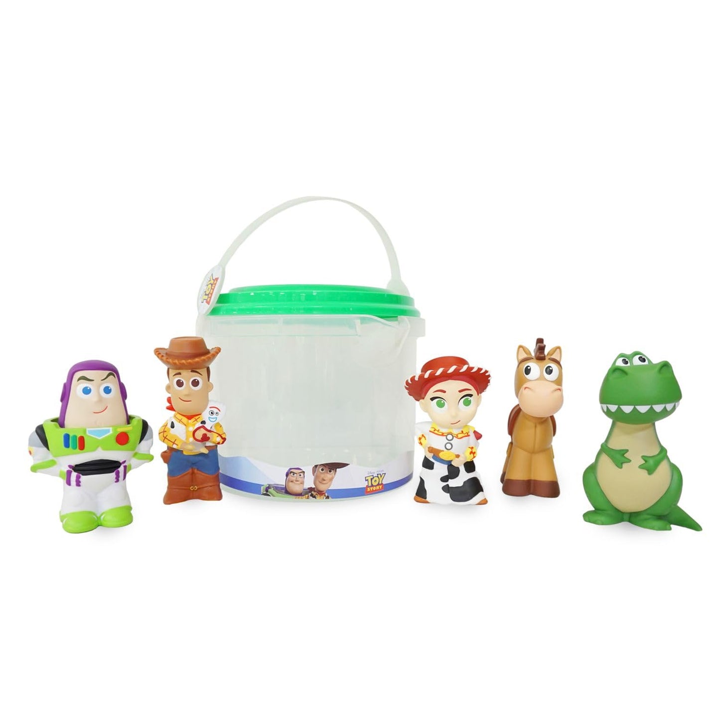 HotDisney Store Official Toy Story Bath Toys Set - Includes 5 Detailed Toys with a Straining Storage Bucket - Bath Time Fun & Water Play Set for Kids