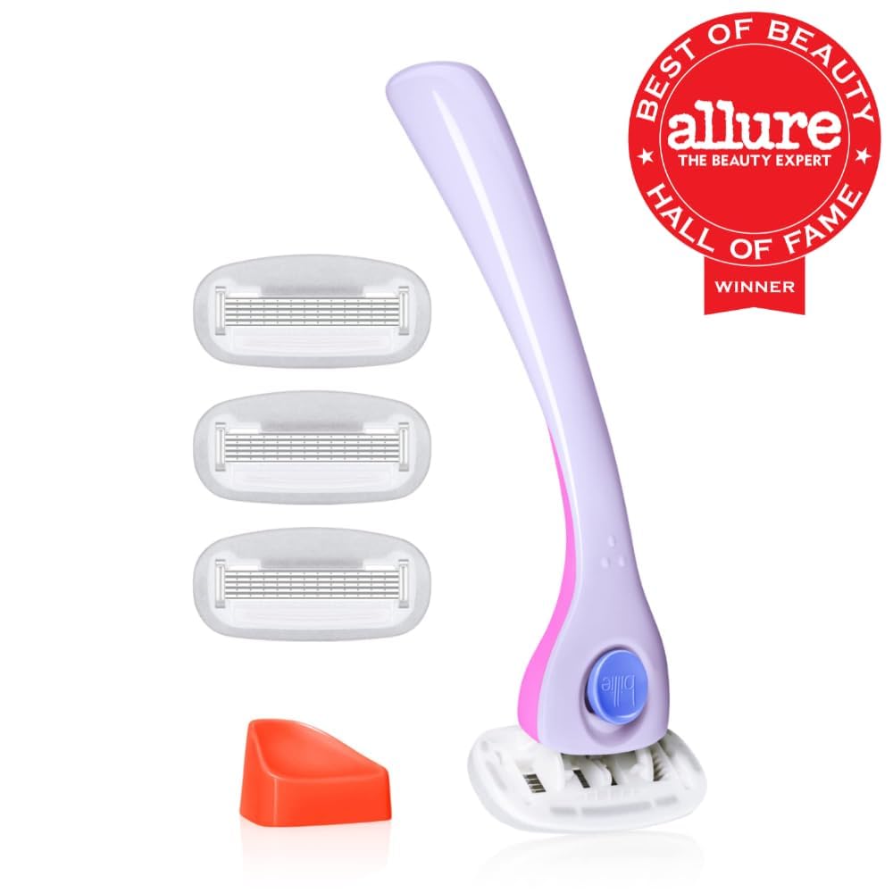 HotBillie Razors for Women Shave Kit – Women’s Razor + 4 x 5-Blade Razor Refills + Magnetic Holder – DreamPop