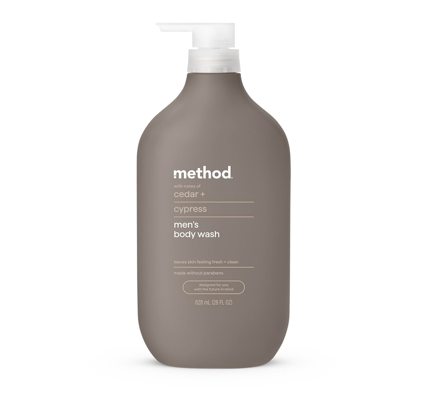 HotMethod Men Body Wash, Sandalwood and Vetiver, Paraben and Phthalate Free, Quick-Lathering Cleansers, Cruelty Free, 28 oz