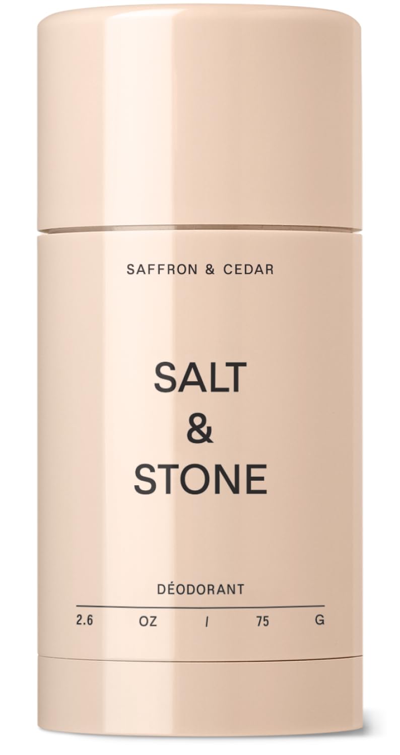 HotSalt & Stone Aluminum-Free Deodorant Women & Men Travel Size Set 2.6 oz (4) | Extra Strength 48 Hour Protection, Gender Neutral Scent, Made with Niacinamide, Spirulina, Magnesium & Antioxidants