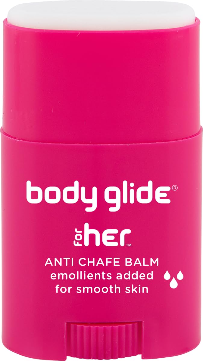 HotBody Glide For Her Anti Chafe Balm | Chafing stick with added emollients | Great for dry, sensitive skin and/or sensitive areas | Use on chest, bra, butt, groin, arm, and thigh chafing | 1.5oz