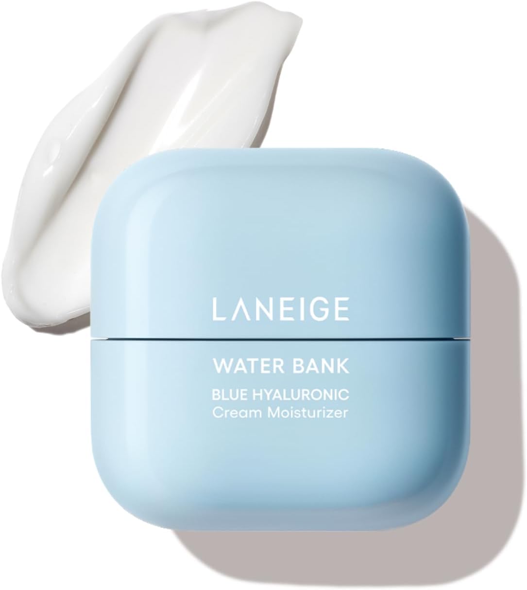 HotWater Bank Blue Hyaluronic Acid Cream Daily Face Moisturizer: Hydrating Korean Lightweight Face Cream with Ceramides & Squalane for Lasting Deep Hydration & Skin Barrier Support