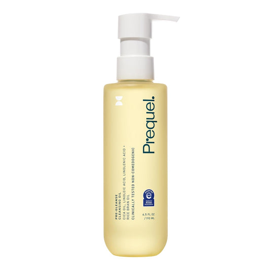 HotPrequel Skin Pre-Gleanse Oil Cleanser for Face. Double Cleansing Oil Skincare for Women with Cica and more. Non-Comedogenic Makeup Remover. Unscented Gentle Formula For All Skin Types. 6.5oz