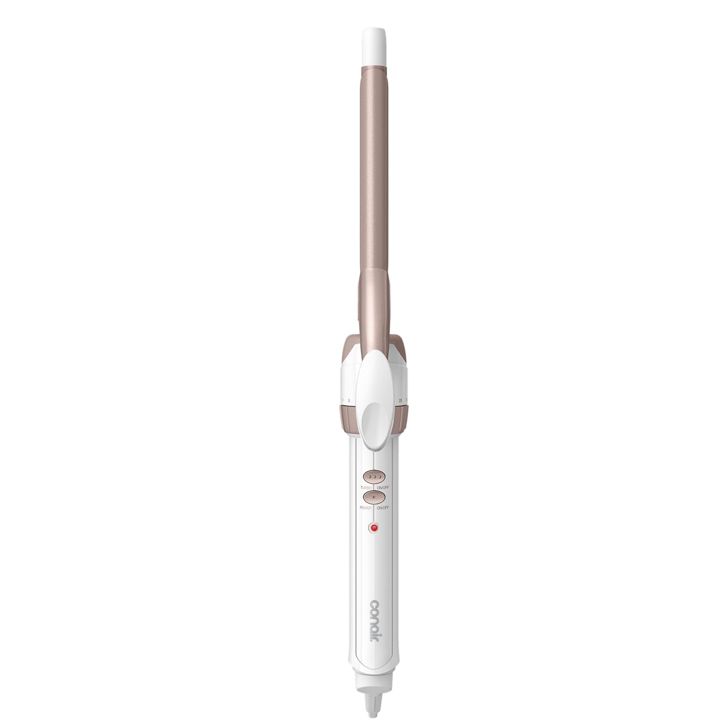 HotConair Curling Iron, Double Ceramic, 1 1/2" Barrel, White/Rose Gold | Hair curler and hair waver for medium to long hair with 30 heat settings, built-in heat protection, a cool tip, and auto off