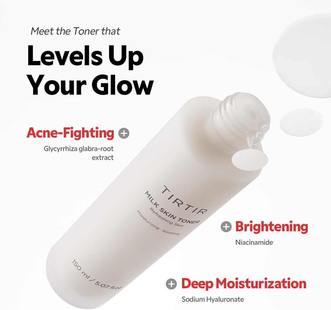 HotTIRTIR Milk Skin Rice Toner - Deep Moisturizing, Hydrating and Refreshing for face, Niacinamide, Ceramide, Rice Bran Extract, Nature-Oriented Ingredients, Korean Skin Care, Vegan, 150ml / 5.07 fl.oz.