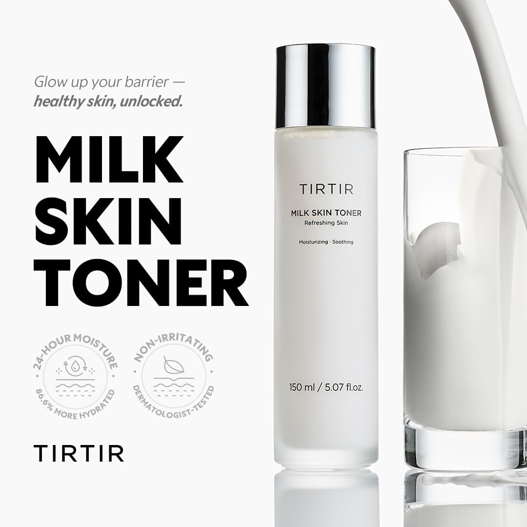 HotTIRTIR Milk Skin Rice Toner - Deep Moisturizing, Hydrating and Refreshing for face, Niacinamide, Ceramide, Rice Bran Extract, Nature-Oriented Ingredients, Korean Skin Care, Vegan, 150ml / 5.07 fl.oz.