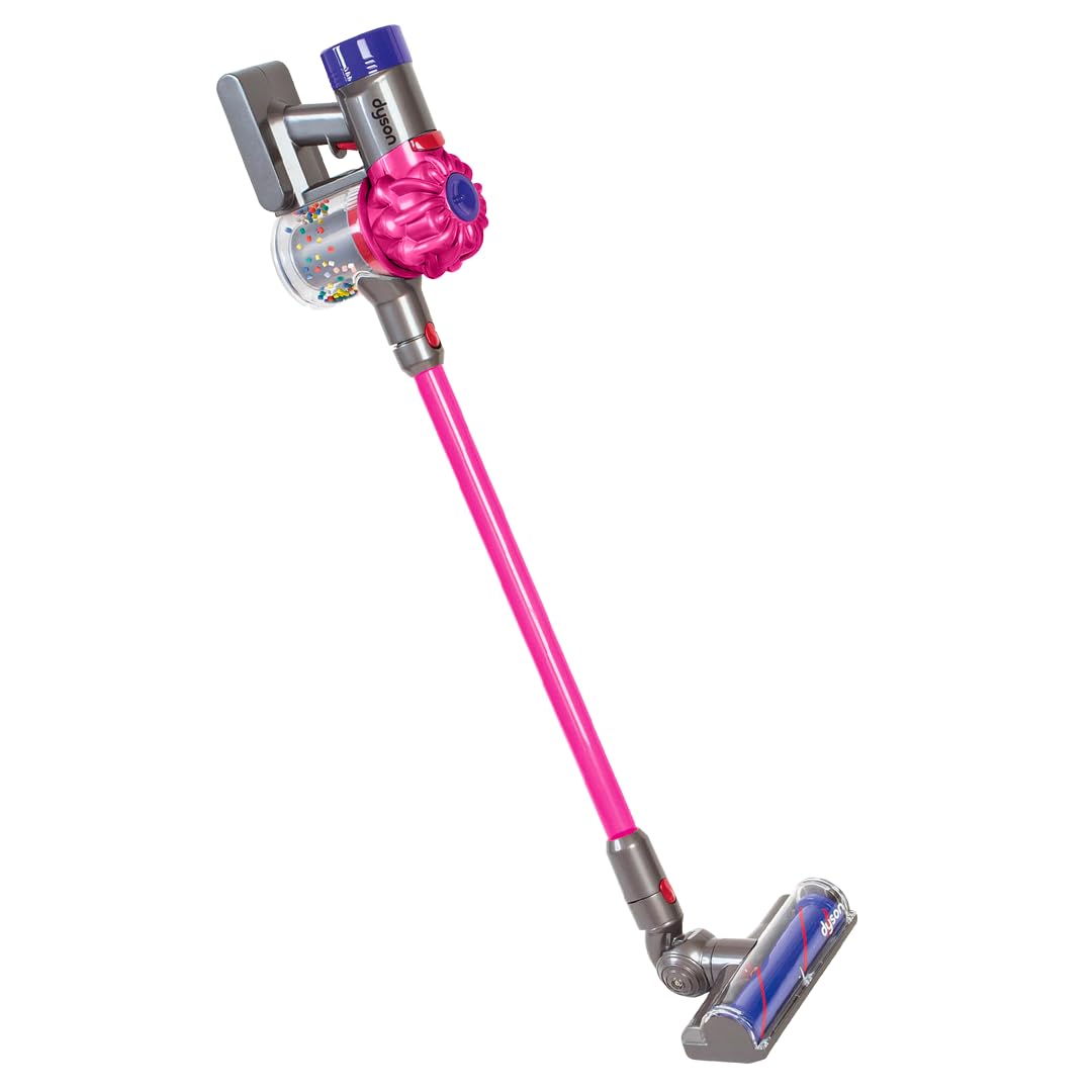 HotCasdon Dyson Cordless Vacuum Interactive & Officially Licensed Toy Dyson Vacuum for Children Aged 3+ Realistic Role-Play Fun, Purple and Orange
