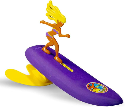Hot Surfer Dudes Classics Wave Powered Mini-Surfer and Surfboard Toy - Newport Naomi