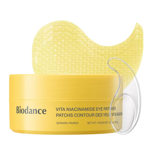HotBIODANCE Vita Niacinamide Eye Patches, Dark Circles & Dull Spot Patches for Face, Under Eye Mask for Uneven Skin Tone, Travel Essentials & Self Care Gifts for Women, Korean Skin Care (60 Count)