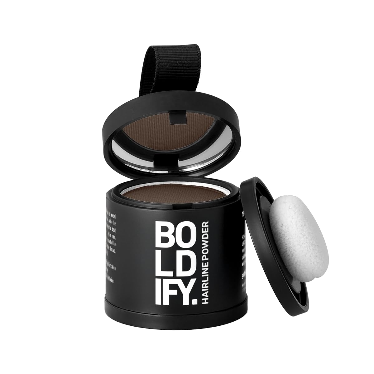 HotBOLDIFY Hairline Powder - Water-Resistant Root Touch Up Hair Color for Gray Coverage - 24-Hour Stain-Proof, Mess-Free Hair Powder for Thinning Hair (4g, Dark Brown)