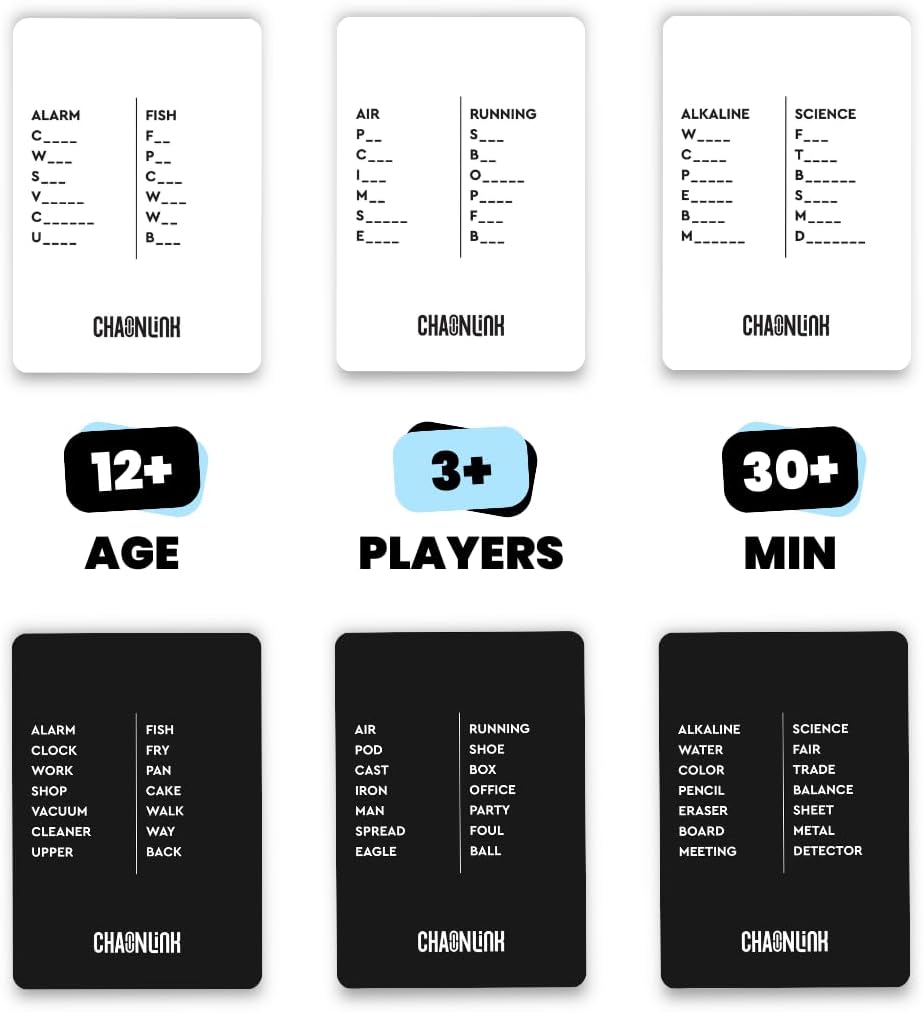 Hot Viral Studios Chainlink - Guess the Sequence Party Game, Fast Paced Word Game for Adults & Kids, 450 Cards Fun Cards for Family Nights, Gatherings, & Parties Ages 15 +