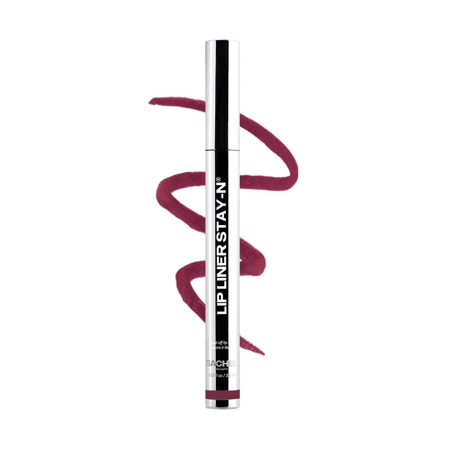 HotSacheu Lip Liner STAY-N Peel Off Lip Stain — Long Lasting Waterproof Lip Tint with Hyaluronic Acid & Vitamin E — Transfer Proof Matte Finish (MUAH-VE)