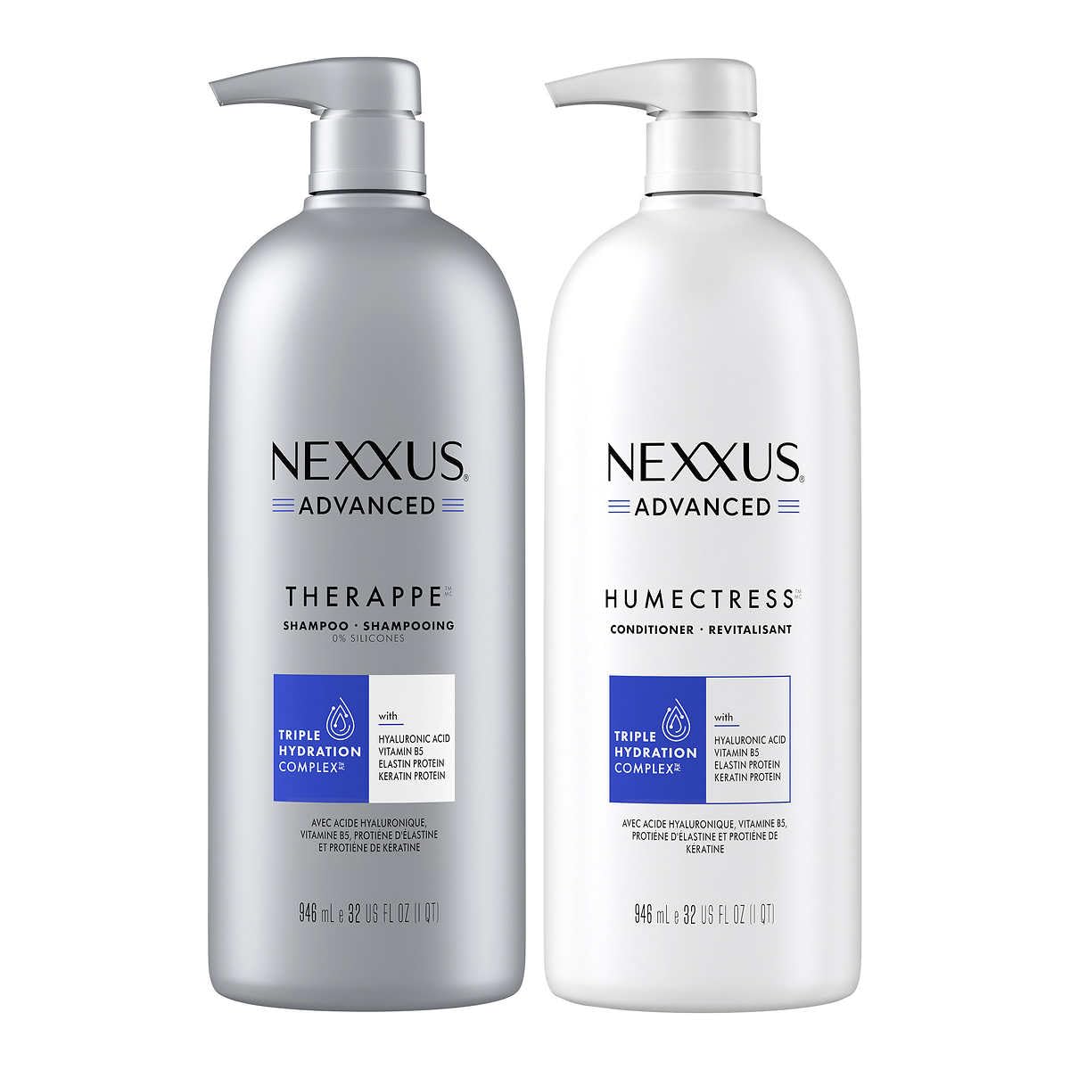 HotNexxus THERAPPE and HUMECTRESS Advanced Hydration Shampoo and Conditioner for Dry Hair for Advanced Hydration 32 fl oz 2 Pack