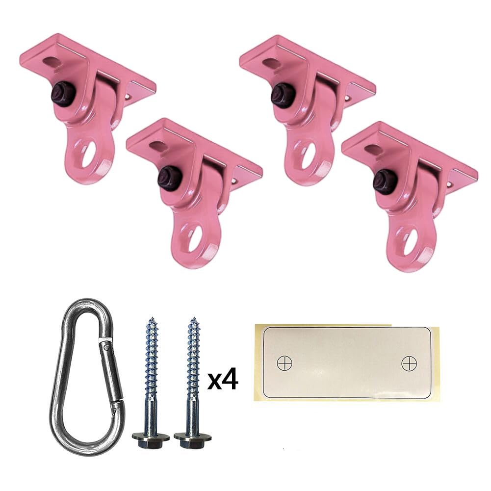 HotABUSA Heavy Duty Black Swing Hangers Screws Bolts Included Over 5000 lb Capacity Playground Porch Yoga Seat Trapeze Wooden Sets Indoor Outdoor 2 Pack