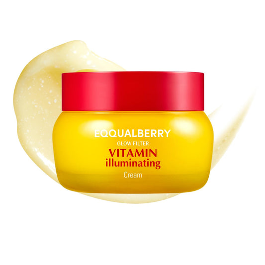 HotEQQUALBERRY Vitamin Illuminating Cream | Vitamin C & 5% Niacinamide+3% TXA | Dark Spots & Ceramide Barrier Strength Face Moisturizer | Glowy, Lightweight Hydration | Korean Skincare (1.69 fl.oz/50ml)