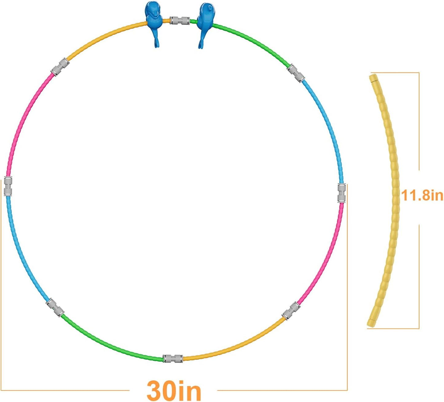 Hot Pool Ring Toys, 2-Pack Water Sports Swim Rings for Kids, Underwater Swim Thru Ring for Pool, Ideal Pool Games Toy for Kids Aged 5, 6, 7, 8, 9, 10, 11,12
