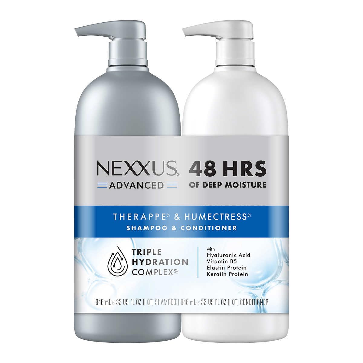 HotNexxus THERAPPE and HUMECTRESS Advanced Hydration Shampoo and Conditioner for Dry Hair for Advanced Hydration 32 fl oz 2 Pack