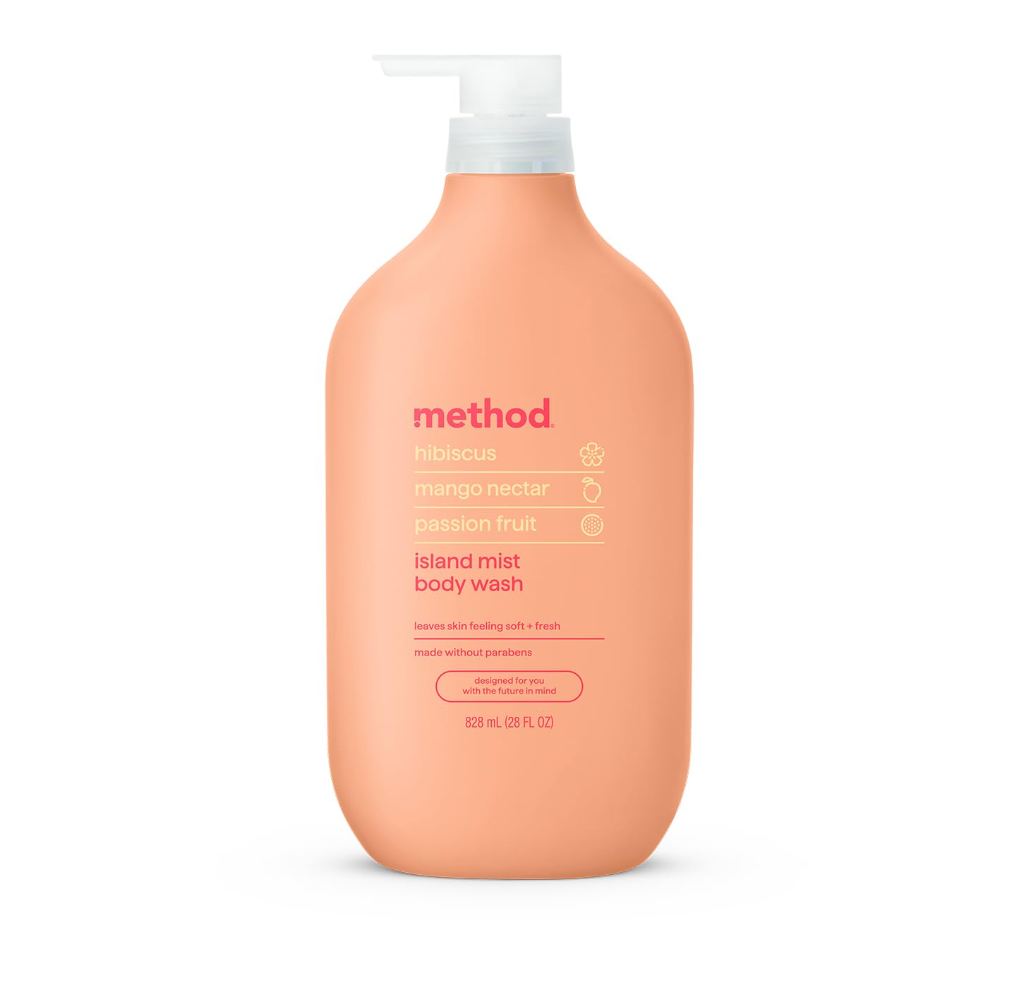HotMethod Body Wash, Pure Peace, Paraben and Phthalate Free, 28 oz (Pack of 1)