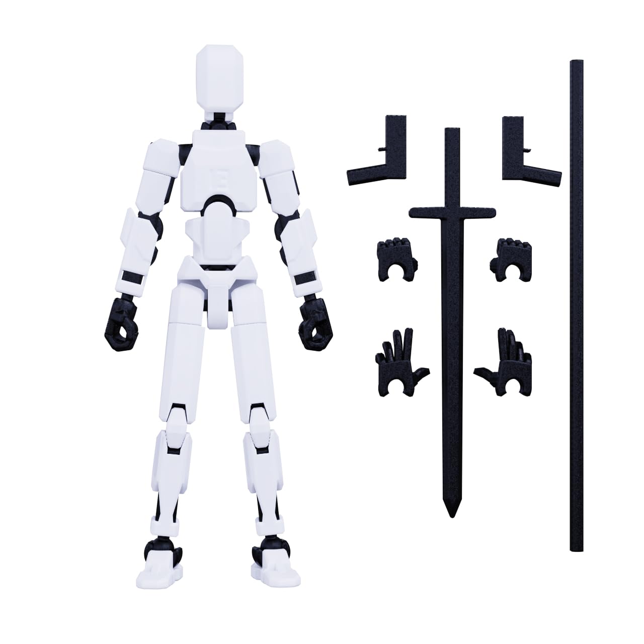 Hot MerryXD 6 Pack Assembly Completed T13 3D Action Figure,Dummy Nova Titan Lucky 13 Action Figure 3D Printed Multi-Jointed Movable Toy