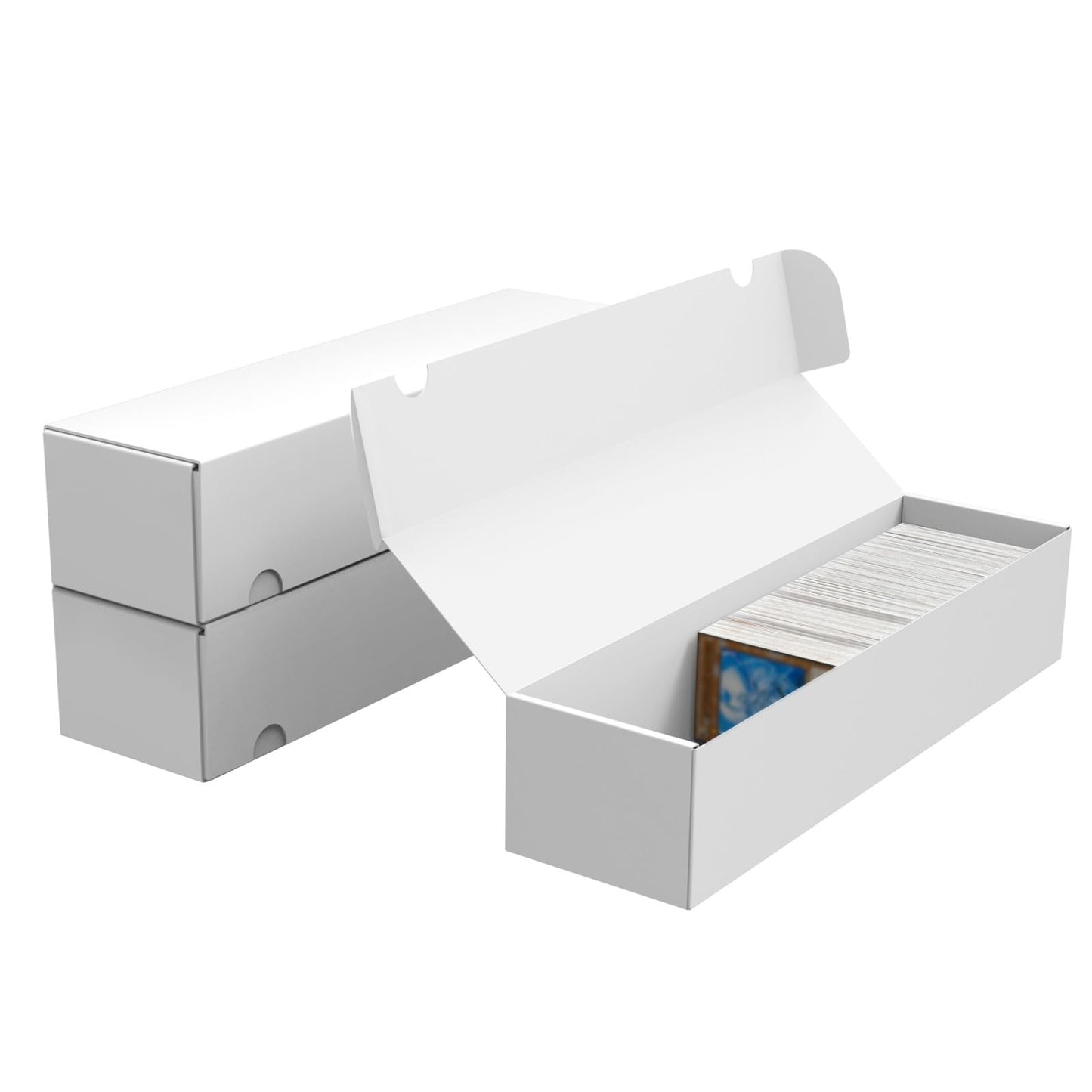 HotTrading Card Storage Box, 10-Pack 1100 Count White Corrugated Cardboard Bulk Sports Storage Box for TCG/Magic/Mtg Basketball Cards, Collectible Trading Cards