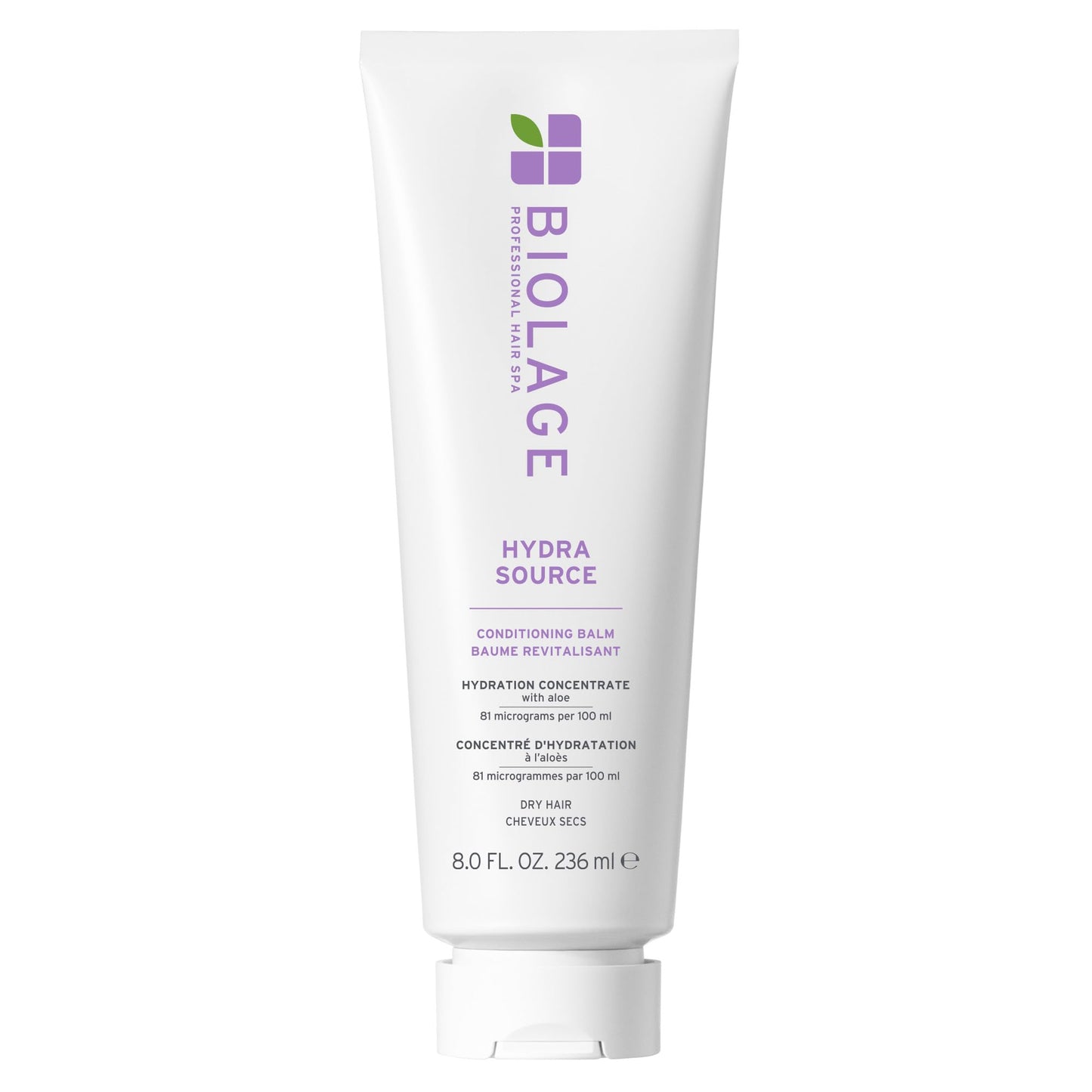 HotBiolage Hydra Source Conditioning Balm - For Fine To Medium Dry Hair, Moisturizes, Detangles & Adds Softness, Infused with Fermented Aloe & Micro-Filtered Hyaluronic Acid, Vegan & Paraben-Free