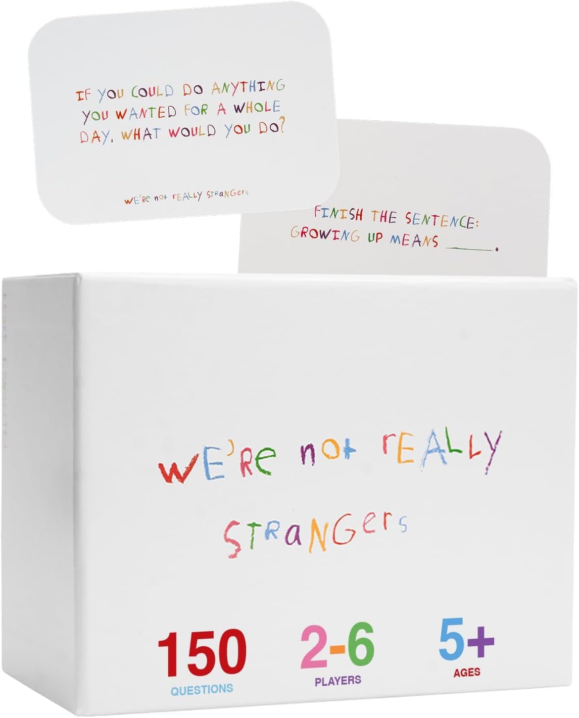 HotWE'RE NOT REALLY STRANGERS Card Game - 150 Conversation Cards for Adults, Teens, Couples, & Strangers - Icebreaker Questions for Game Night or Date Night, Ages 15+, 2-6 Players