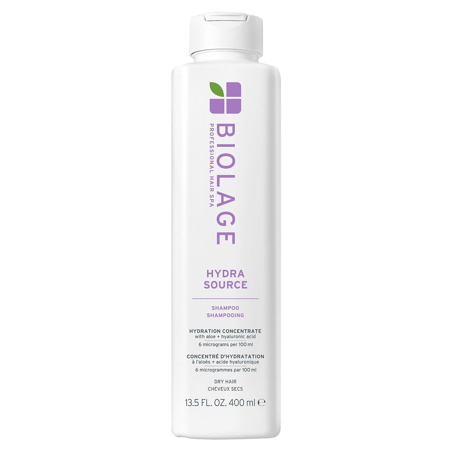 HotBiolage Hydra Source Shampoo - For Fine to Medium Hair, Softens, Moisturizes & Adds Shine, For Dry Hair, Infused with Micro-Filtered Aloe Vera & Fermented Hyaluronic Acid, Vegan & Paraben-Free