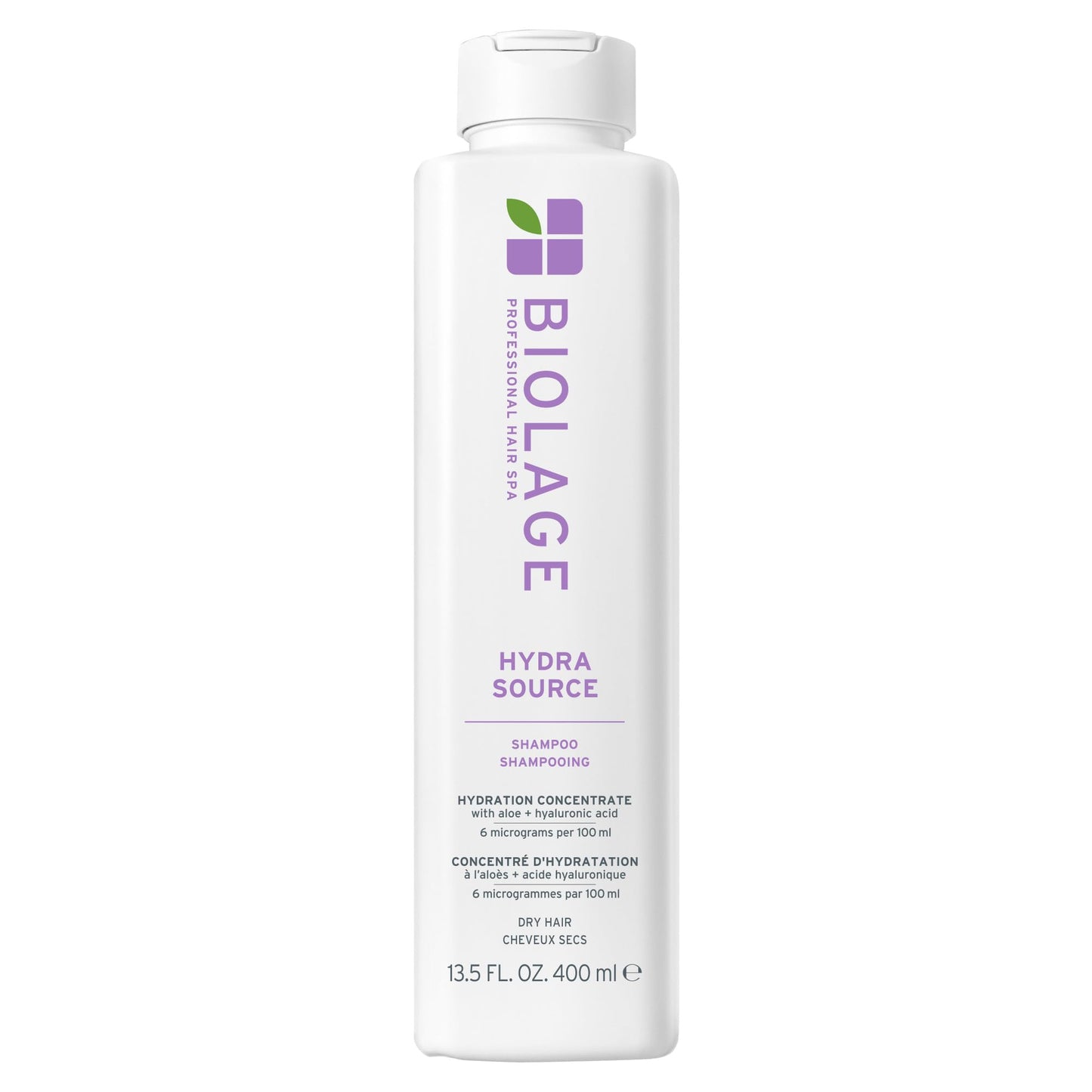 HotBiolage Hydra Source Shampoo - For Fine to Medium Hair, Softens, Moisturizes & Adds Shine, For Dry Hair, Infused with Micro-Filtered Aloe Vera & Fermented Hyaluronic Acid, Vegan & Paraben-Free