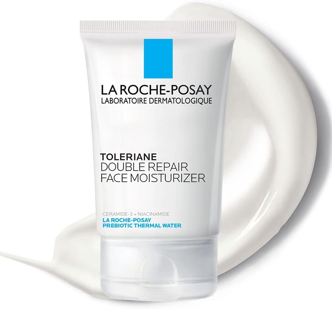 HotToleriane Double Repair Face Moisturizer, Daily Moisturizer Face Cream with Ceramide and Niacinamide for All Skin Types