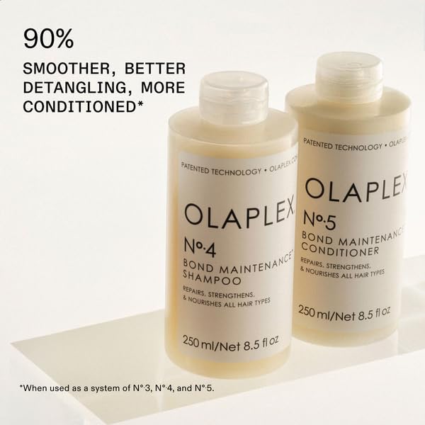 HotOlaplex Wash and Shine Hair Kit: No. 4, 5, 7, Shampoo & Conditioner Set | Cleanse, Hydrate, & Control Frizz Up to 72 Hours | Bonding Oil for Shine & Protect | For Coily, Curly, Straight, and Wavy