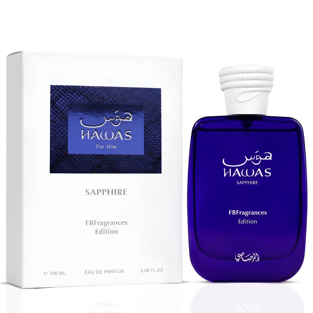 HotRASASI Hawas Ice for Men Eau de Parfum, 100ml(3.38 Oz), Premium Arabian Fragrance