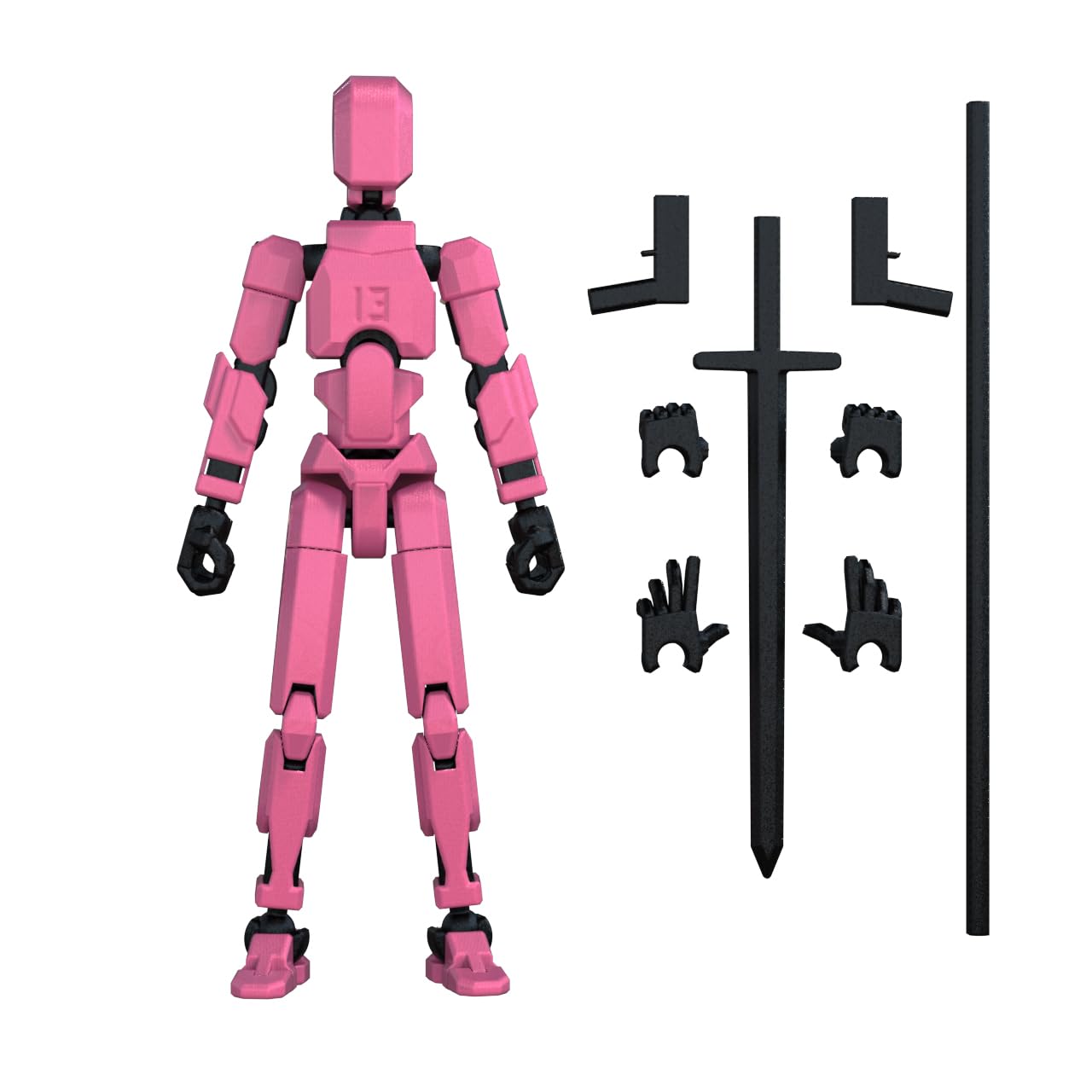 Hot MerryXD 6 Pack Assembly Completed T13 3D Action Figure,Dummy Nova Titan Lucky 13 Action Figure 3D Printed Multi-Jointed Movable Toy