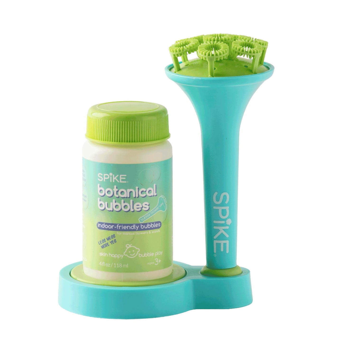 Hot Innobaby Spike Bubble Blower w/Mess Free Botanical Bubbles & Tray - Aqua