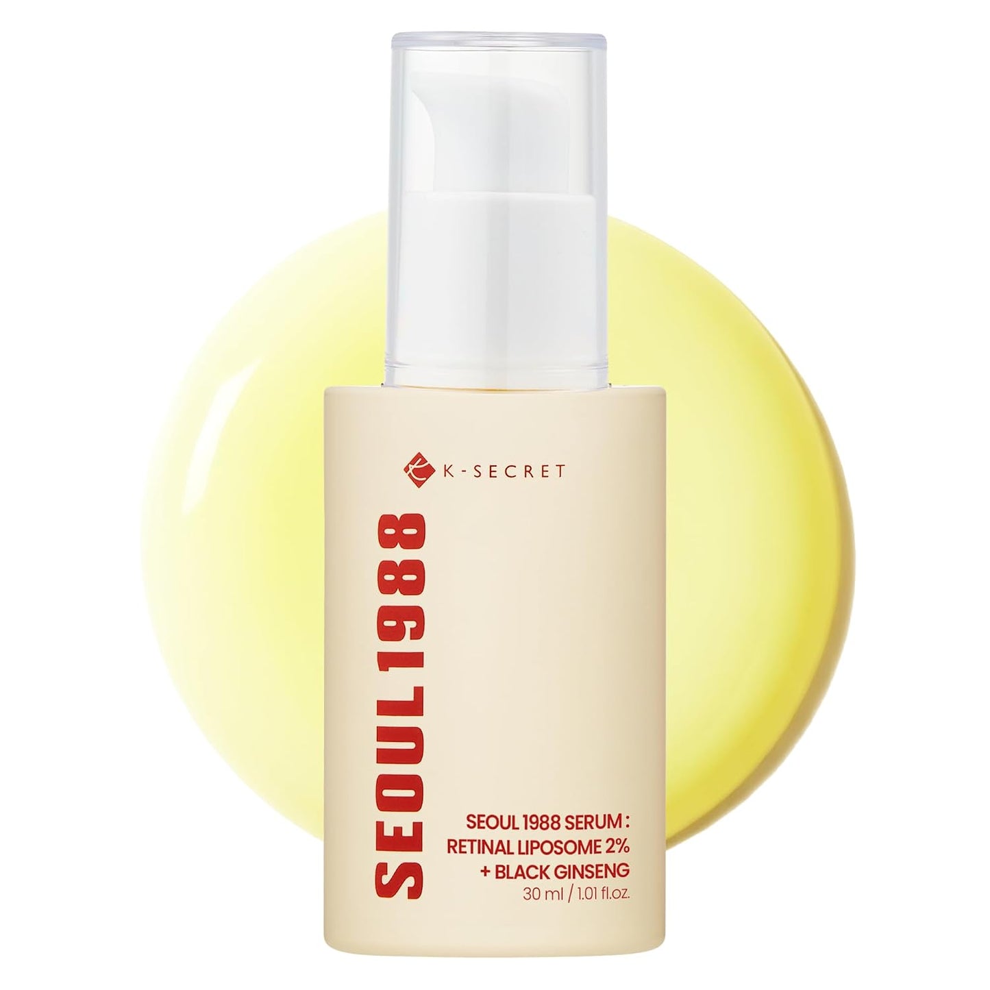 HotK-SECRET SEOUL 1988 Retinal Serum | Retinal Liposome 2% for Fine Lines & Skin Texture Care | Niacinamide, Bakuchiol, and 58% Black Ginseng | Korean Skincare, 30ml / 1.01 fl oz